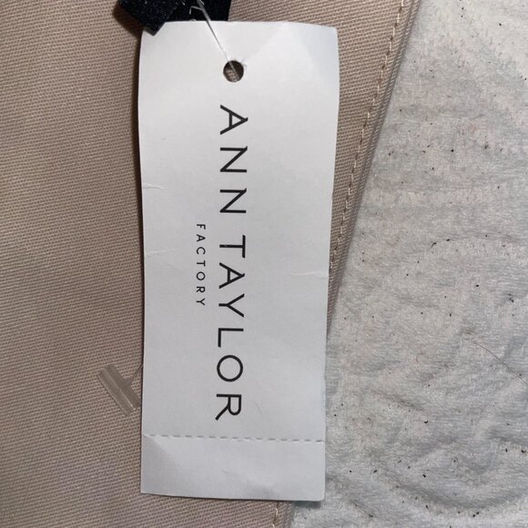 Ann Taylor Factory Khaki Tan Beige‎ Faux Wrap Skirt with Tie Belt Size 16 - Picture 4 of 8